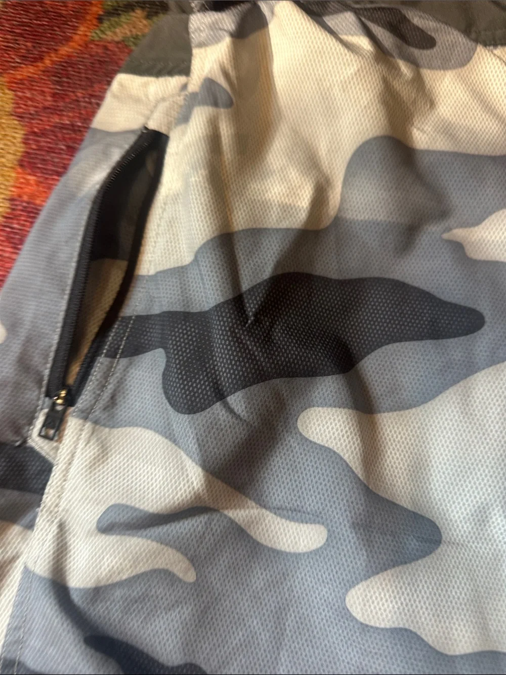 Reebok Men's Black and Gray Camo Swim Board Shorts